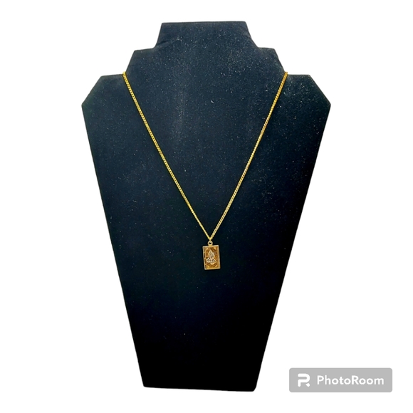 Vintage Serenity Prayer Praying Hands Book Necklace - Picture 2 of 4